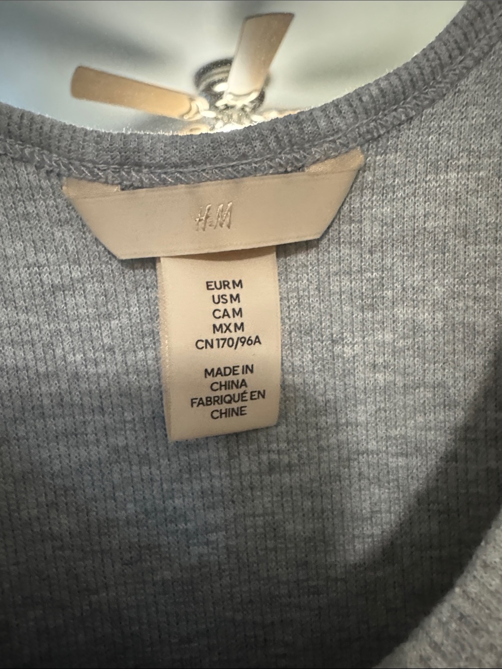 H&M Gray Ribbed Tank Top - Picture 2 of 2